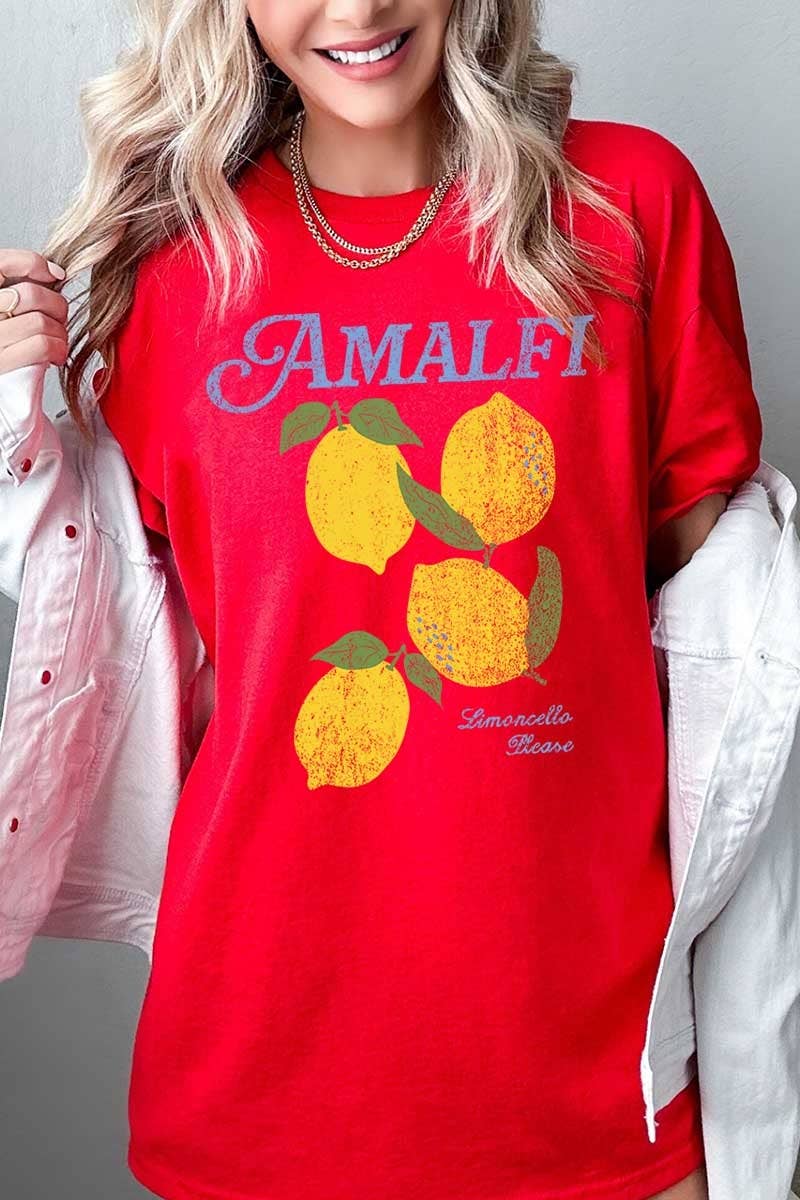 Amalfi Lemon Graphic Heavy Cotton Tee