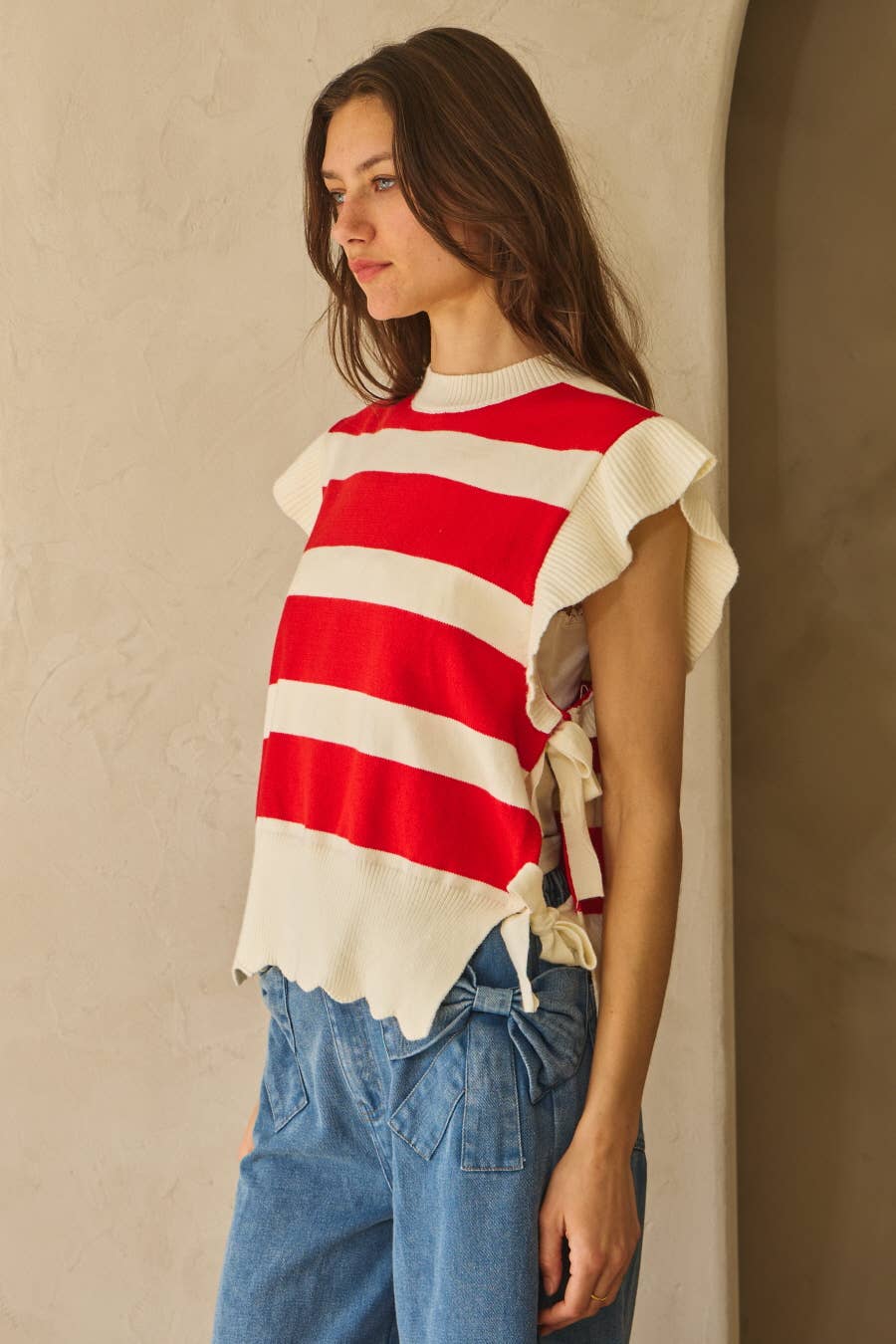 Plus Washed Denim Wide Leg Pants: Washed Denim / 2XL