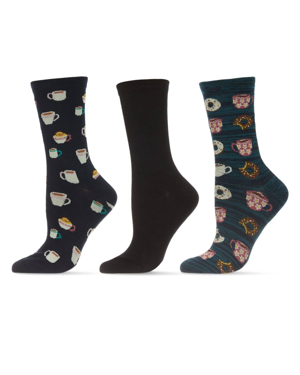 MeMoi Donut Heaven Bamboo Crew 3 Pair Pack