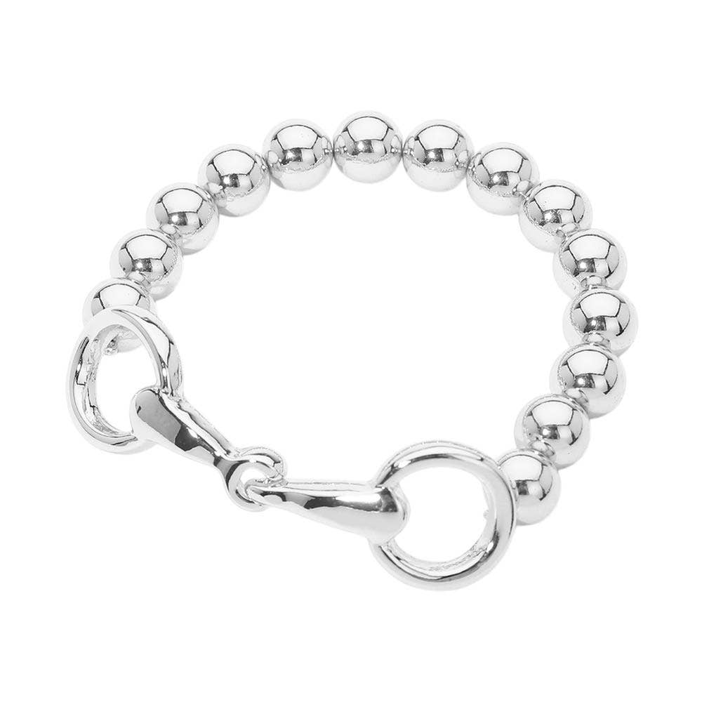 Horsebit Beaded Stretch Bracelet