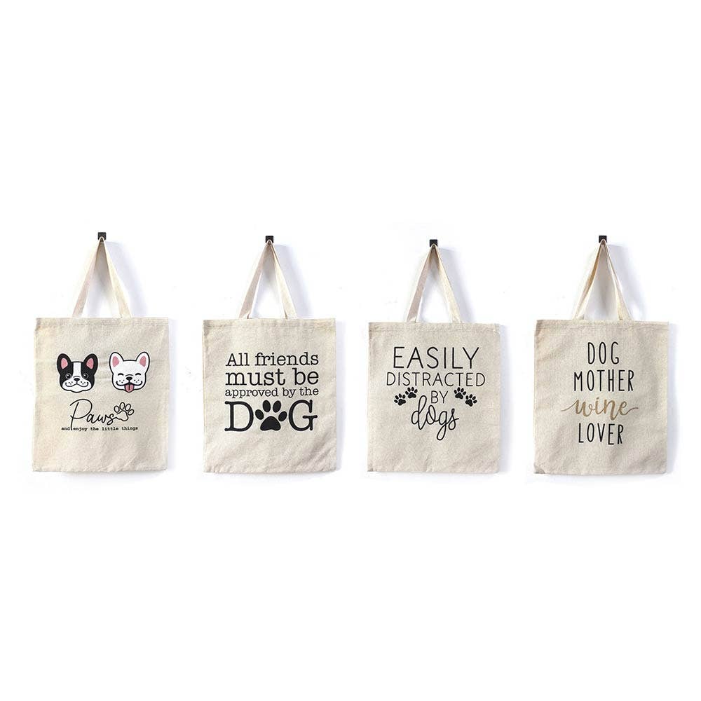 PAWS Cute Dog Printed Shoulder Tote Bag