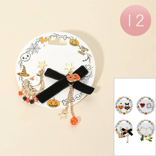 12Pairs - Mismatch Halloween Earrings