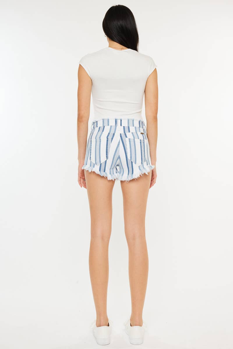 HIGH RISE STRIPE SHORTS-KC9222L-N