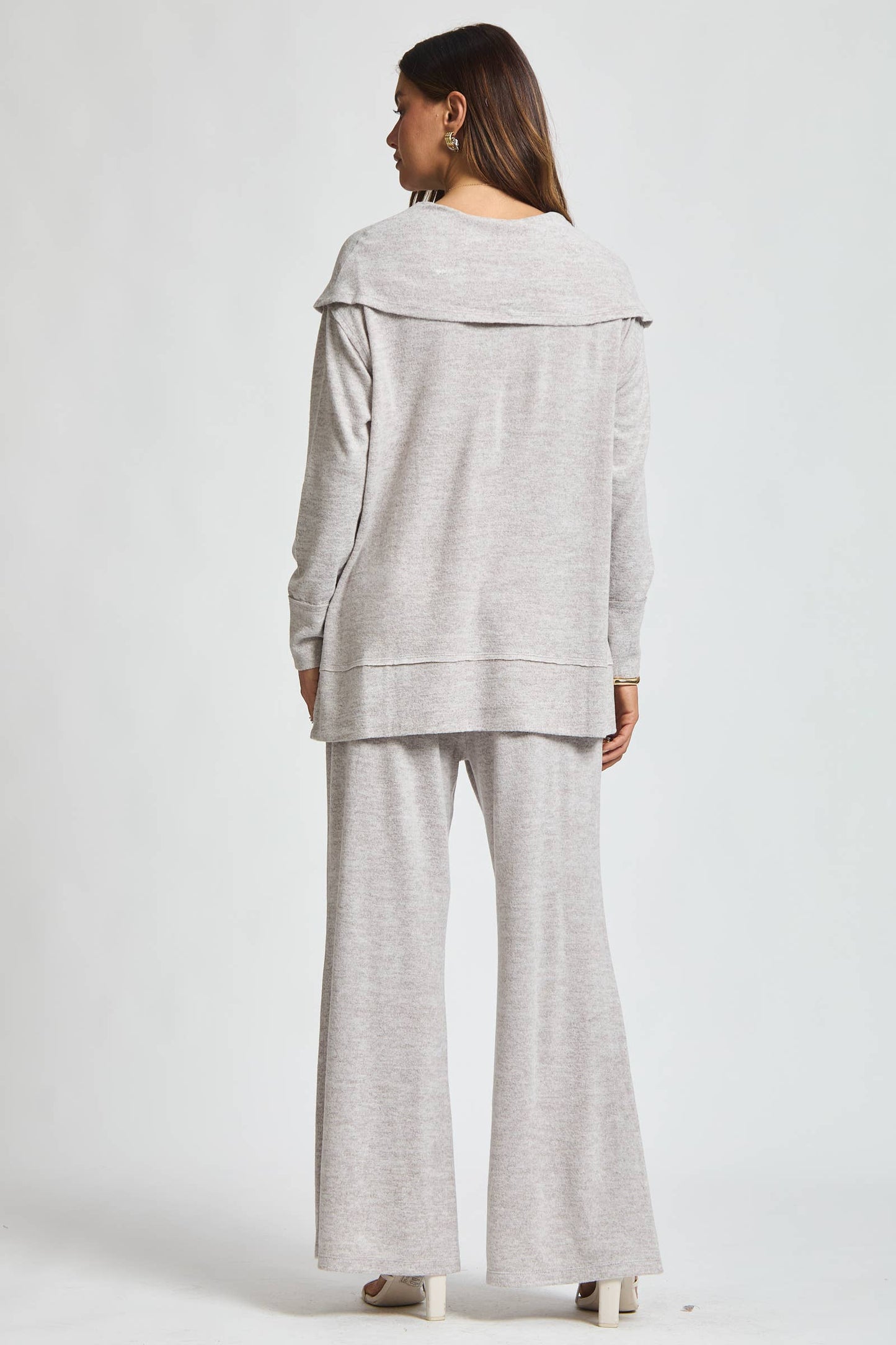 Travel Ready Cashmere Set: Pearl Grey / L