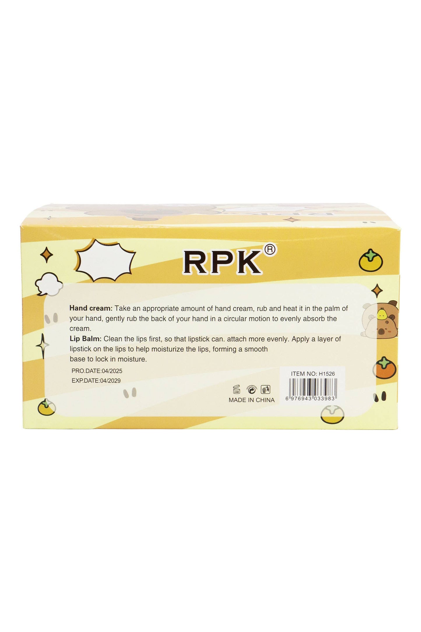 2-in-1 Capybara Hand Lotion And Lip Balm