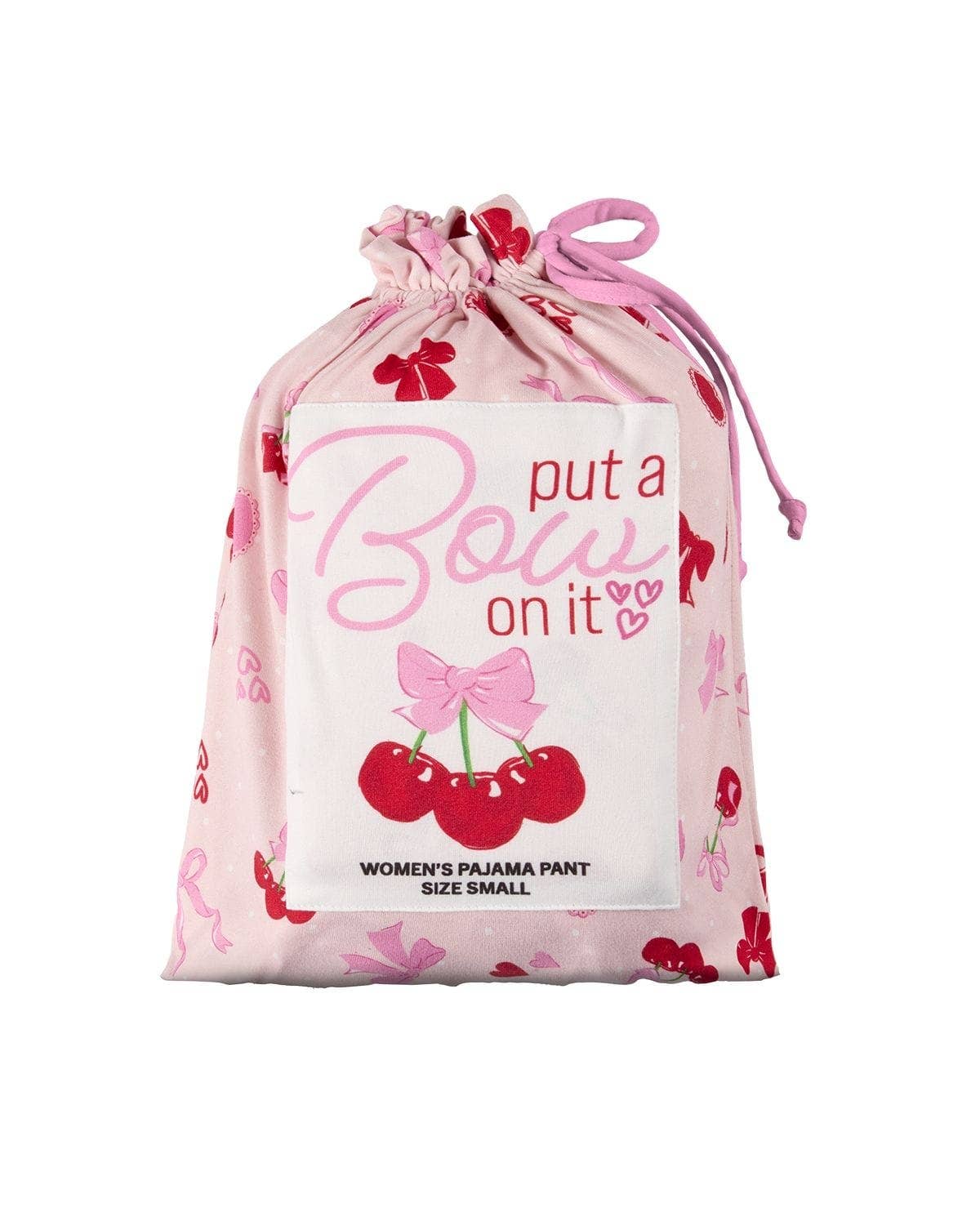 Cherry & Bows Women`s PJ Pant In Bag: Pink / M