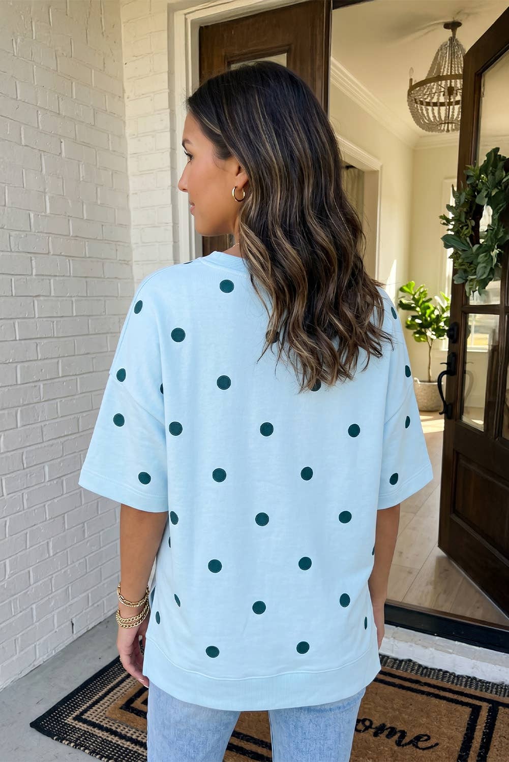 LAS Polka Dot Oversize Blouse (S-XL)