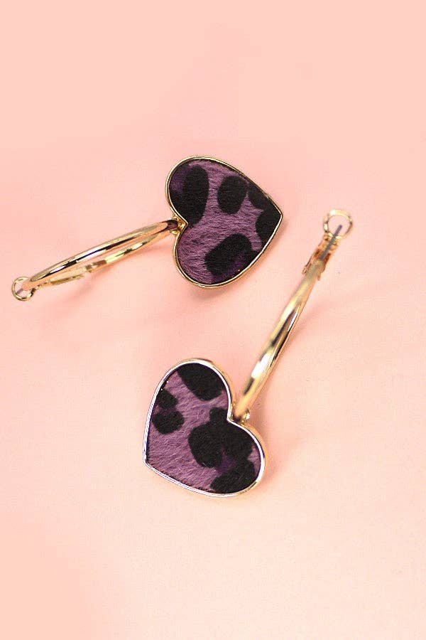 Animal print faux fur earring | 130330929: GOLD