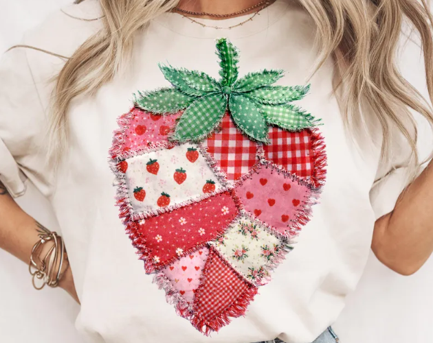 Strawberry Patchwork Tee