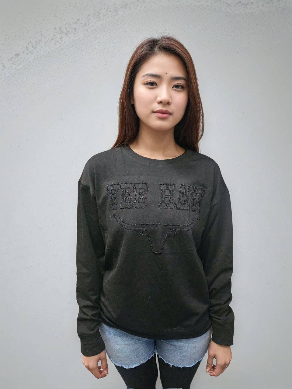 MK704 Yee Haw Embroidery Sweatshirt