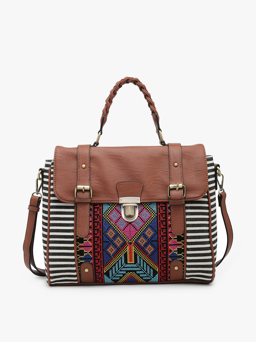 M1944 Harlow Aztec Embroidered Satchel