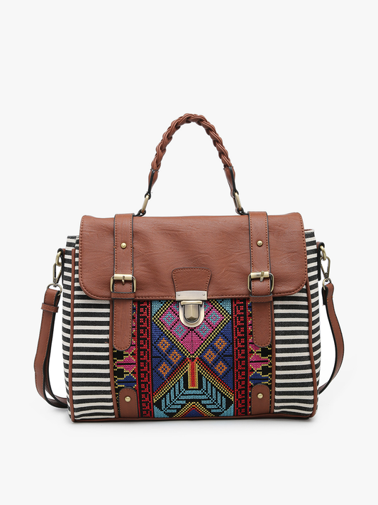 M1944 Harlow Aztec Embroidered Satchel