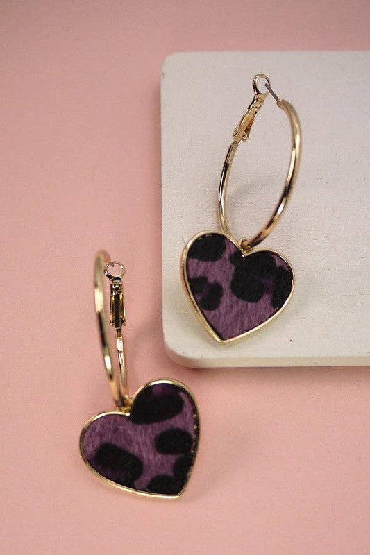Animal print faux fur earring | 130330929: GOLD