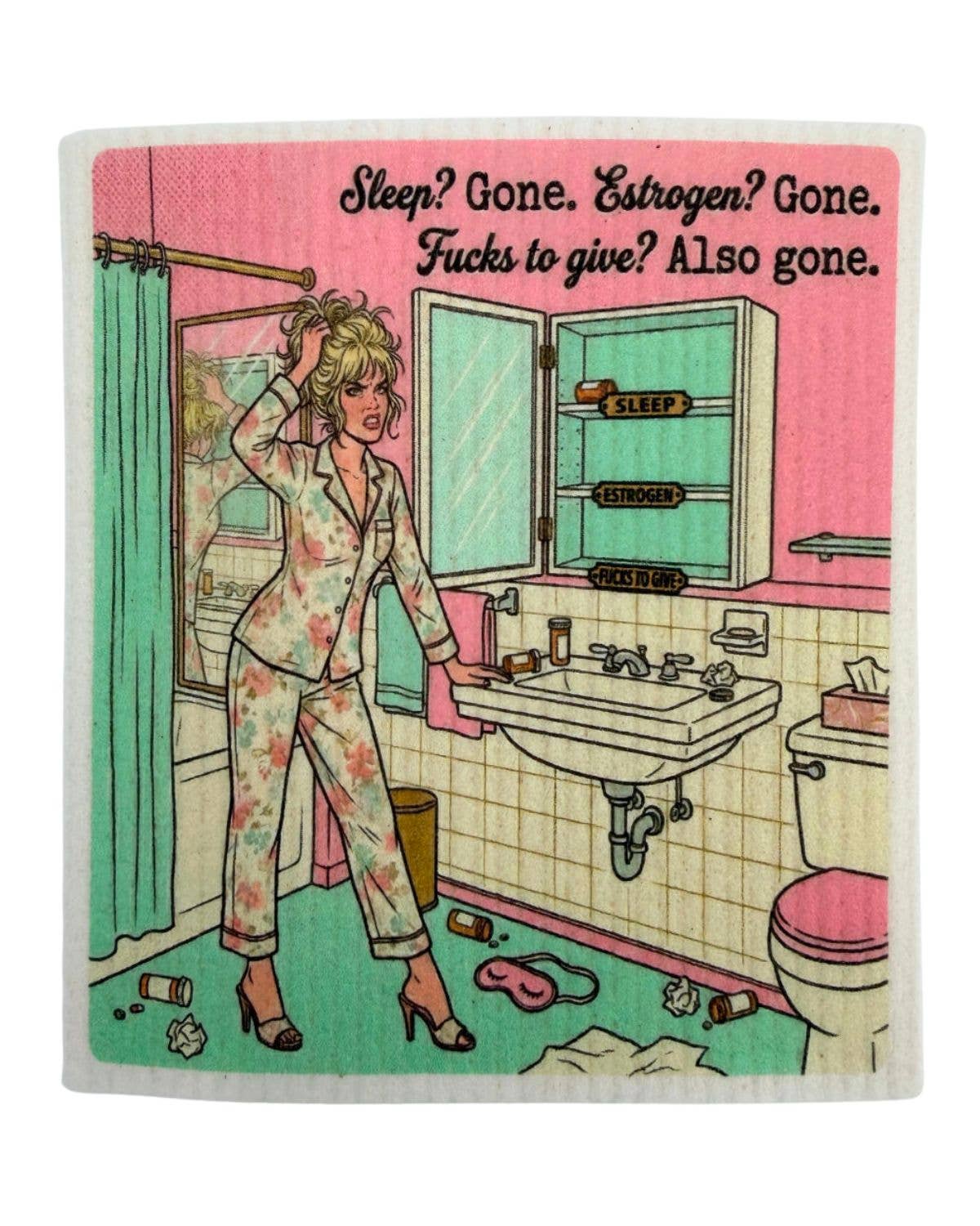 Funny Menopause Sayings - Set of 3 - Swedish Dishcloths