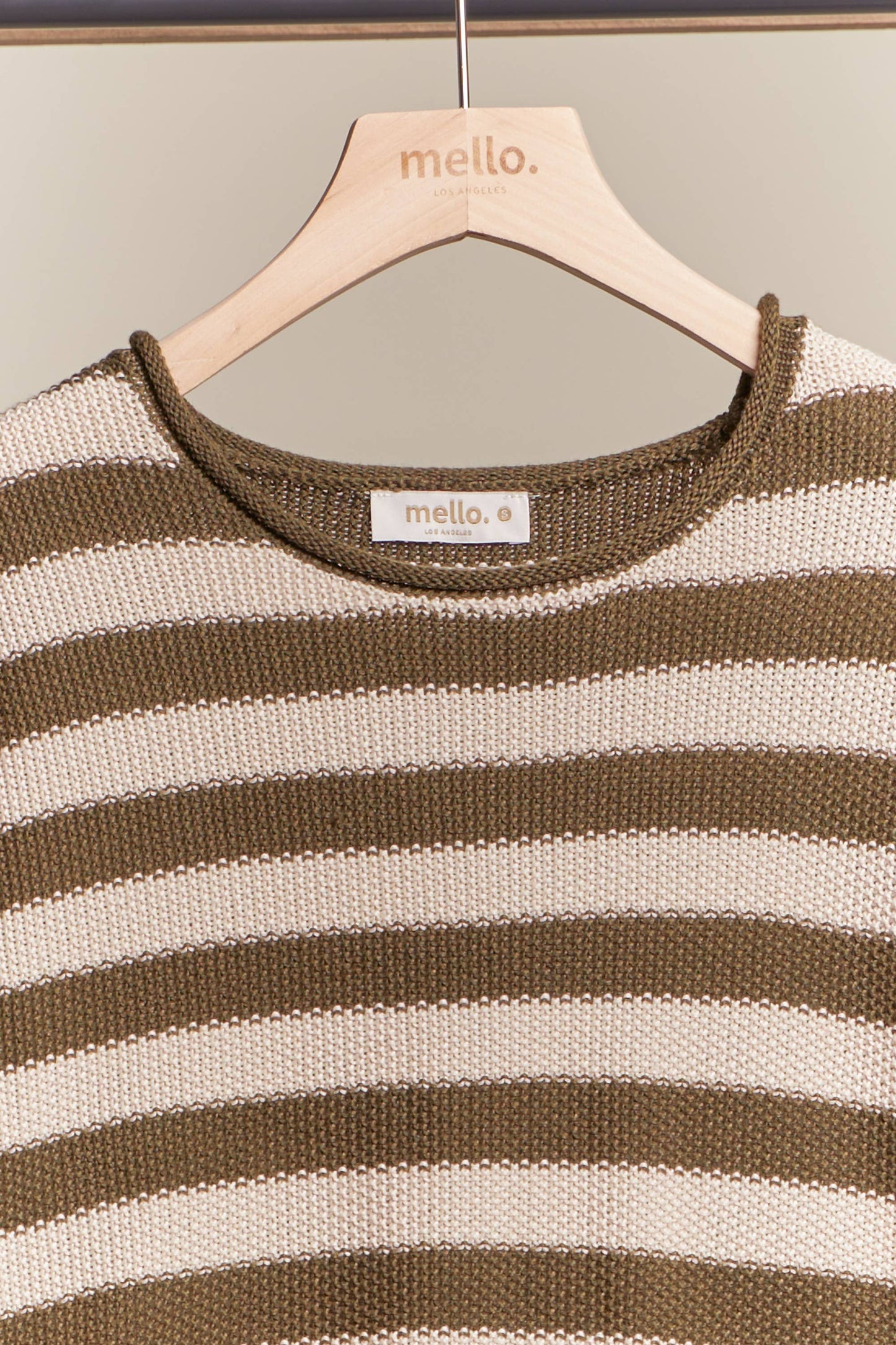 Casual Striped Sweater: Rust / S
