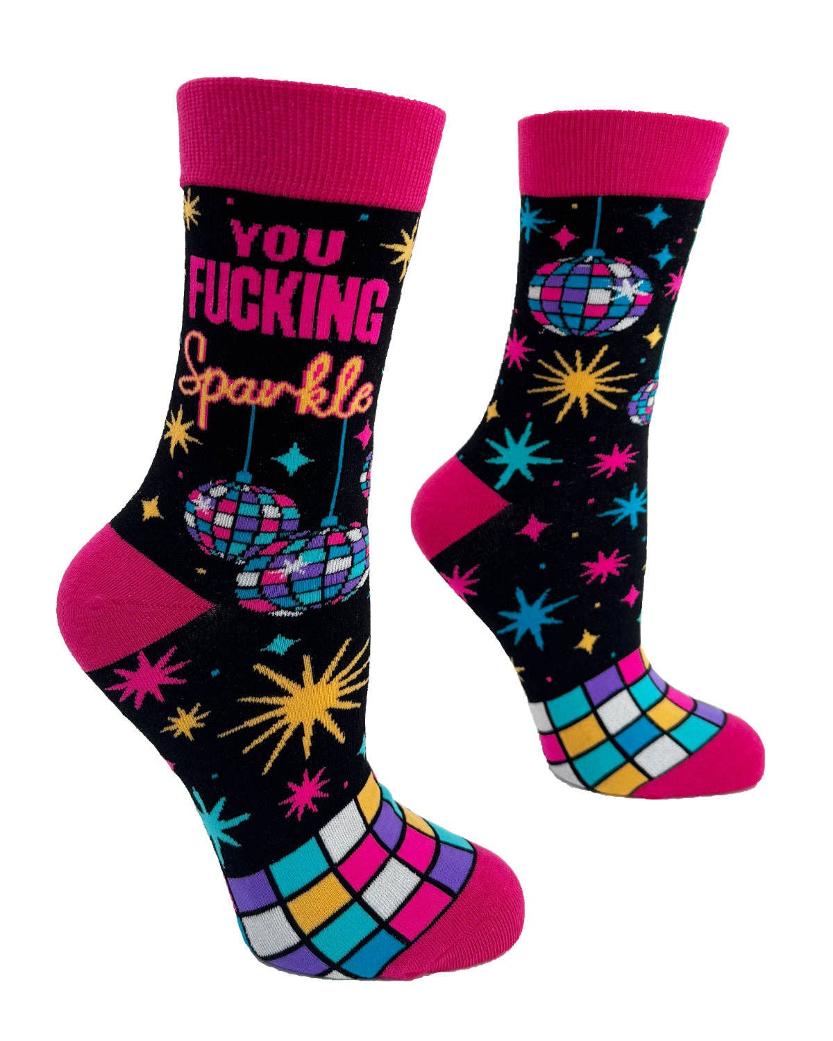 You Fucking Sparkle - Positive Message Women's Crew Socks