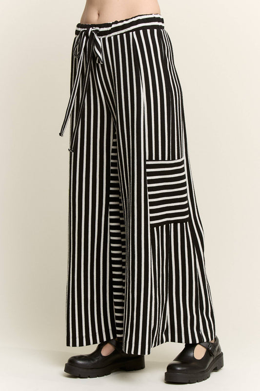 STRIPE WIDE LEG PANTS