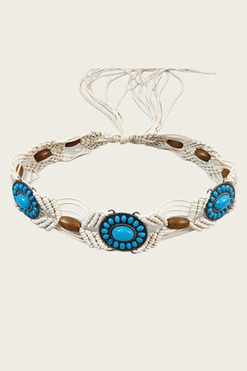 Bohemian Braided Waist Rope – Adjustable Ethnic Belt