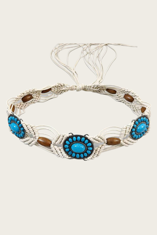 Bohemian Braided Waist Rope – Adjustable Ethnic Belt