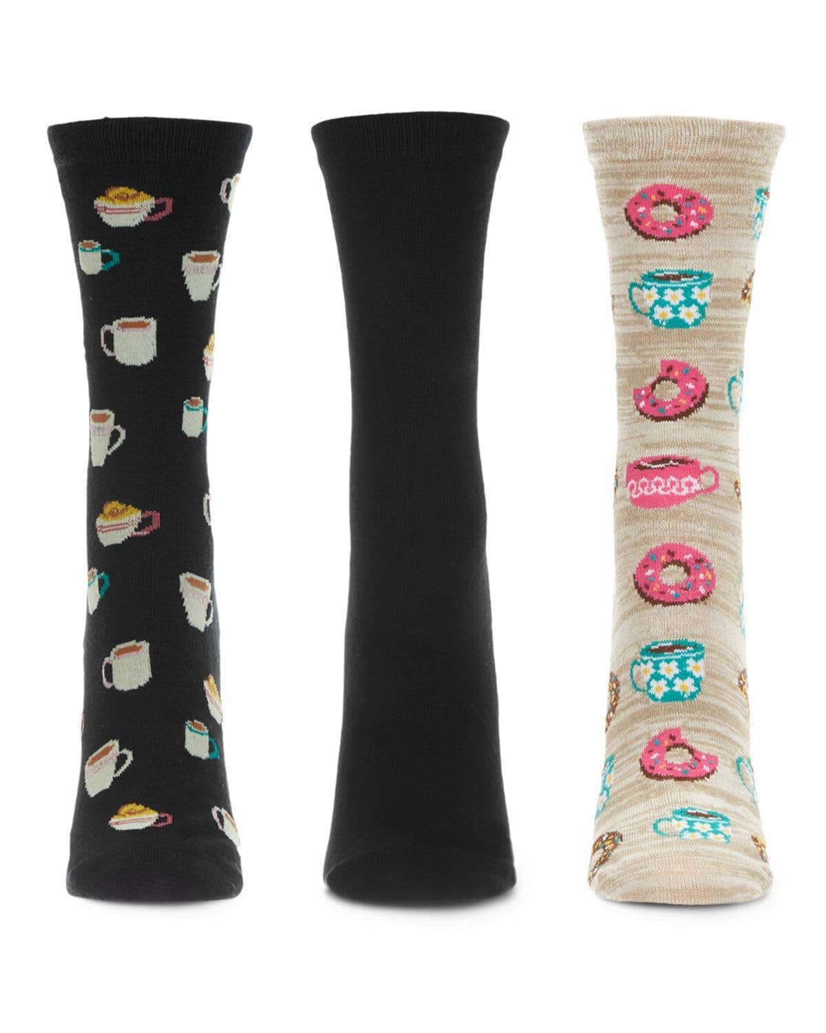 MeMoi Donut Heaven Bamboo Crew 3 Pair Pack