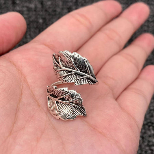 Vintage Leaf Adjustable Ring