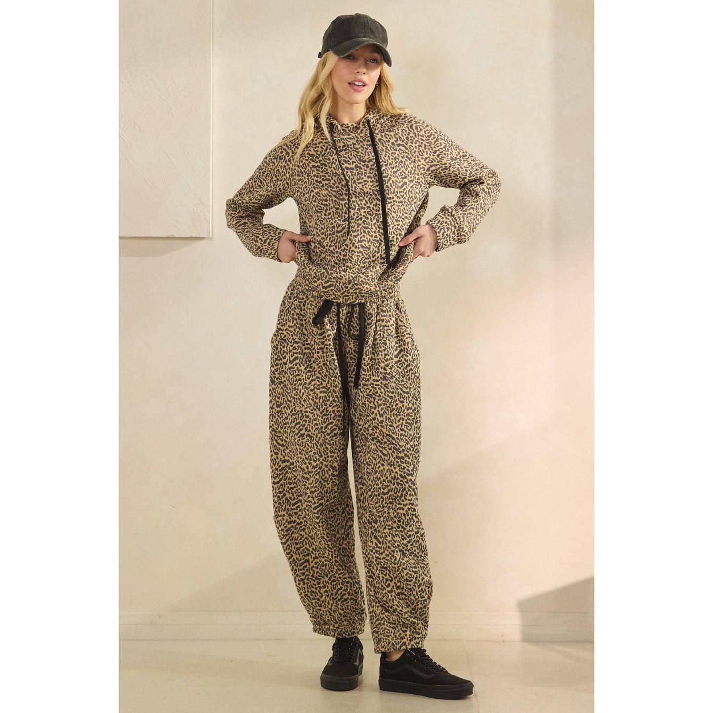 Printed French Terry Hoodie: Camo B / S