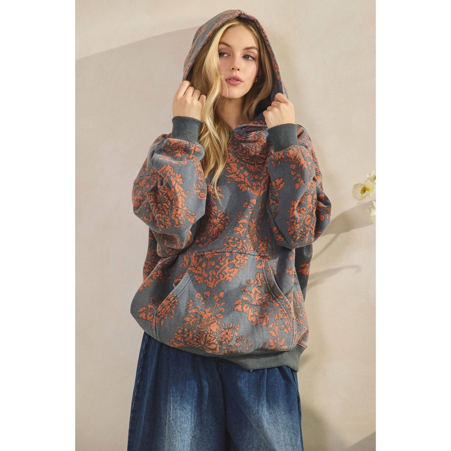 Printed Fleece Hoodie