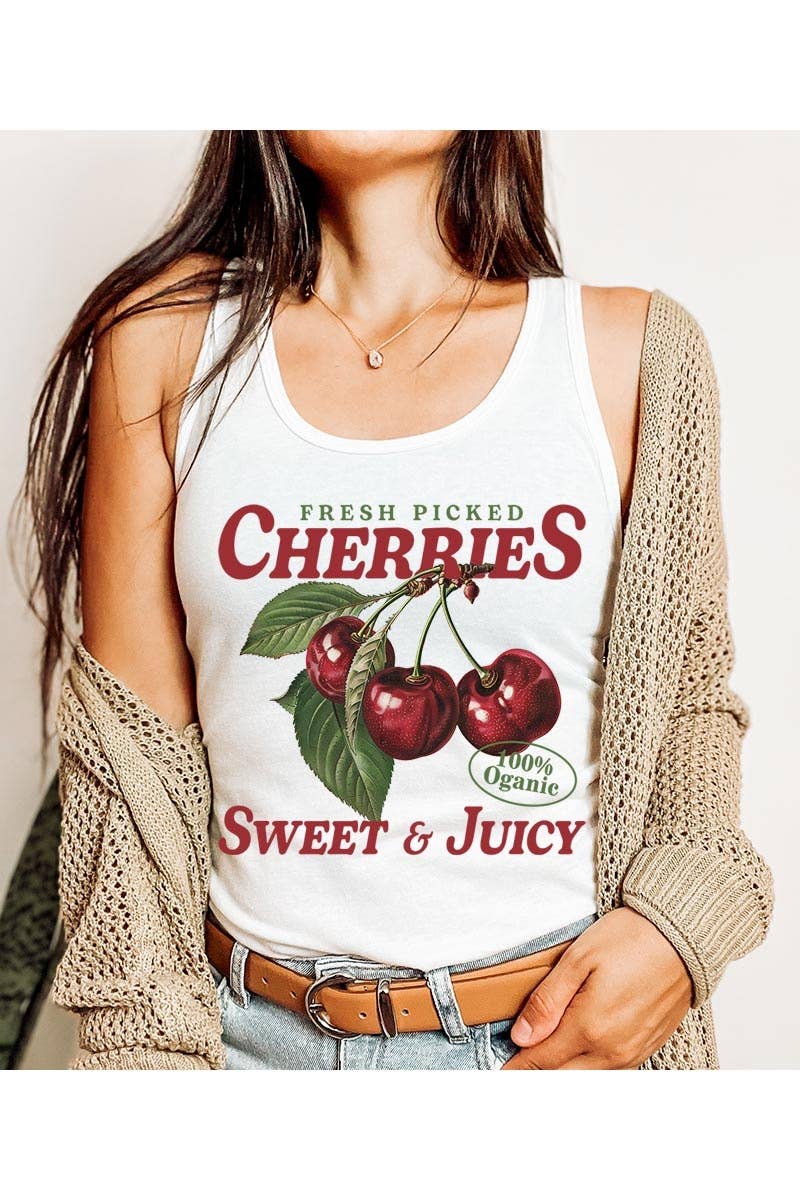 Fresh Picked Cherries Racerback Tank Top