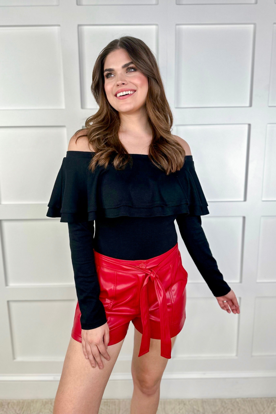 New York Minute Faux Leather Shorts