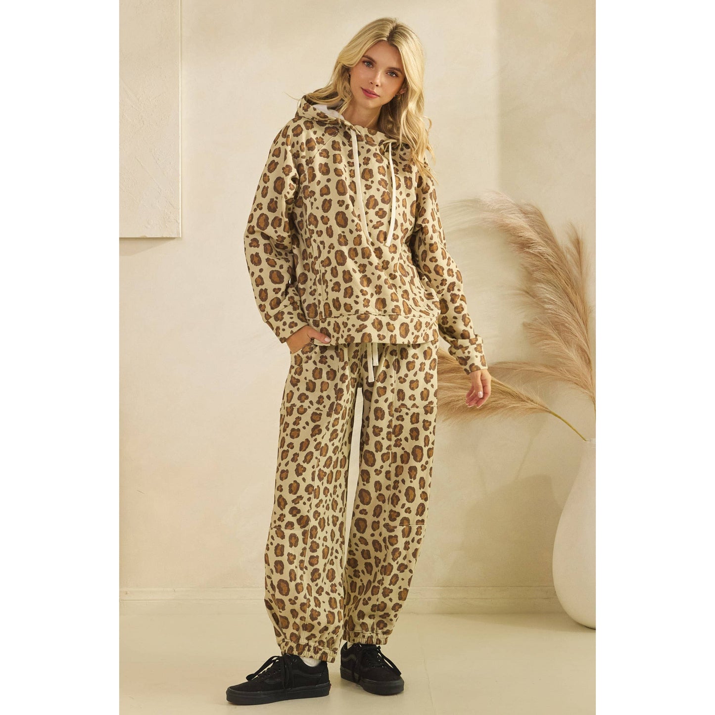 Printed French Terry Hoodie: Camo B / S