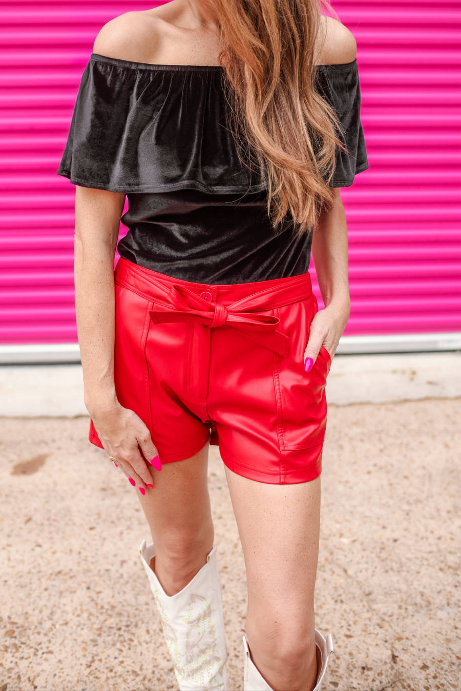 New York Minute Faux Leather Shorts