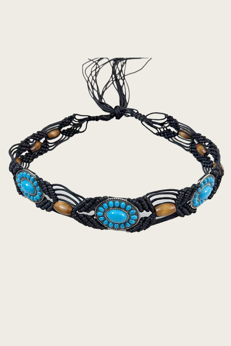 Bohemian Braided Waist Rope – Adjustable Ethnic Belt