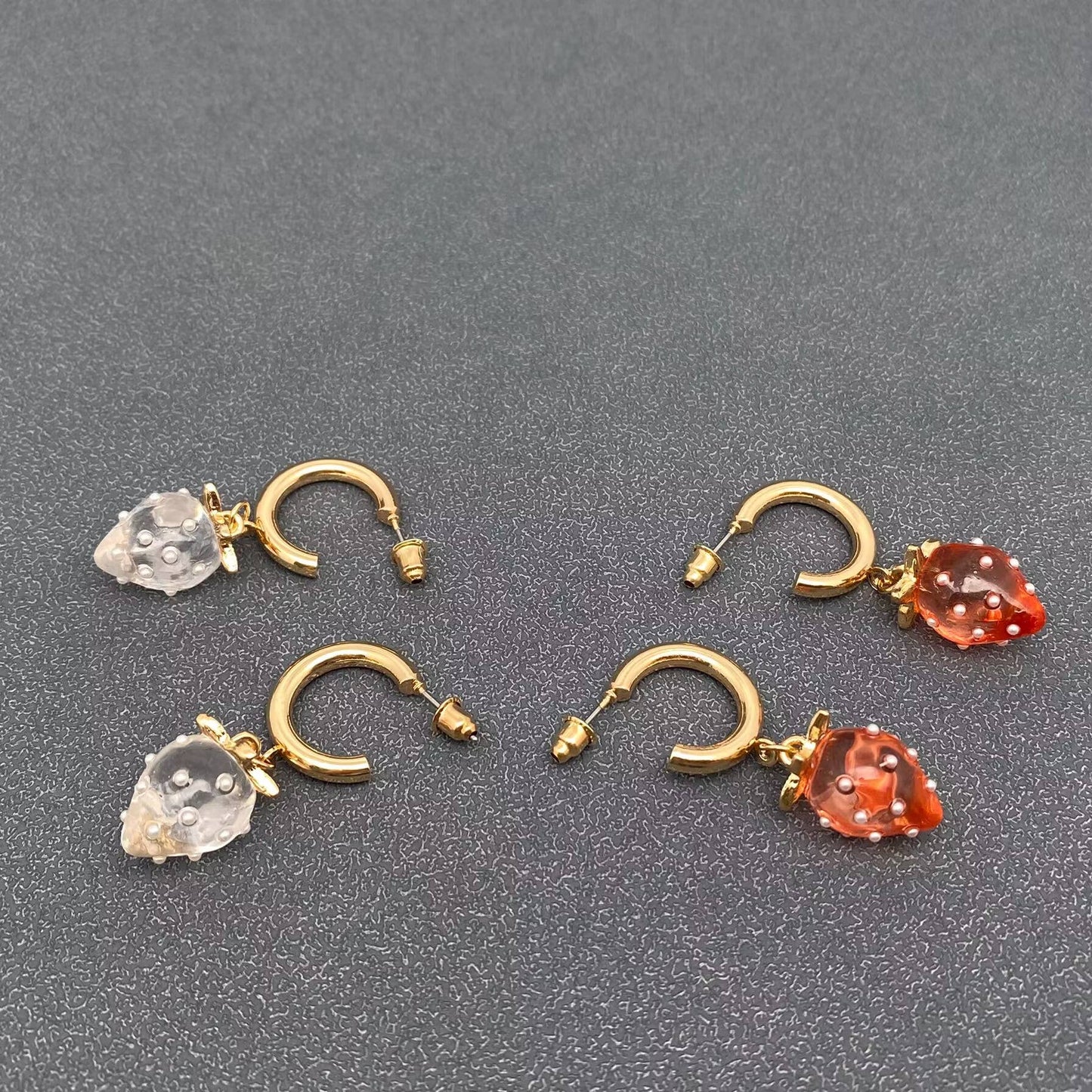 M31. Strawberry Dangle Earrings