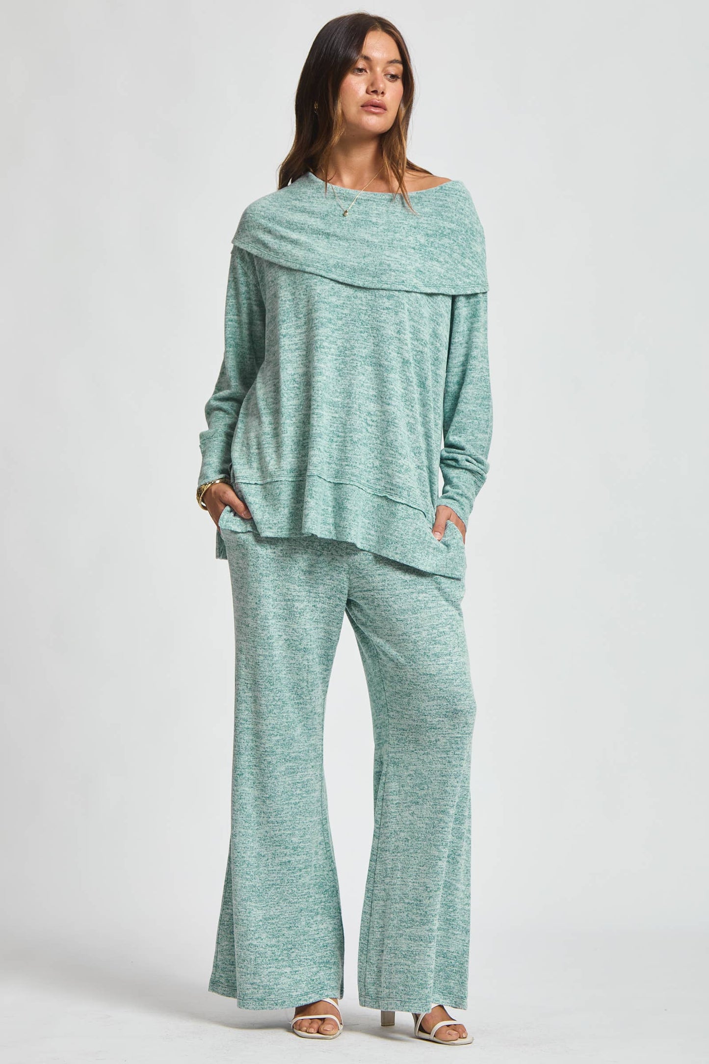 Travel Ready Cashmere Set: Pearl Grey / L