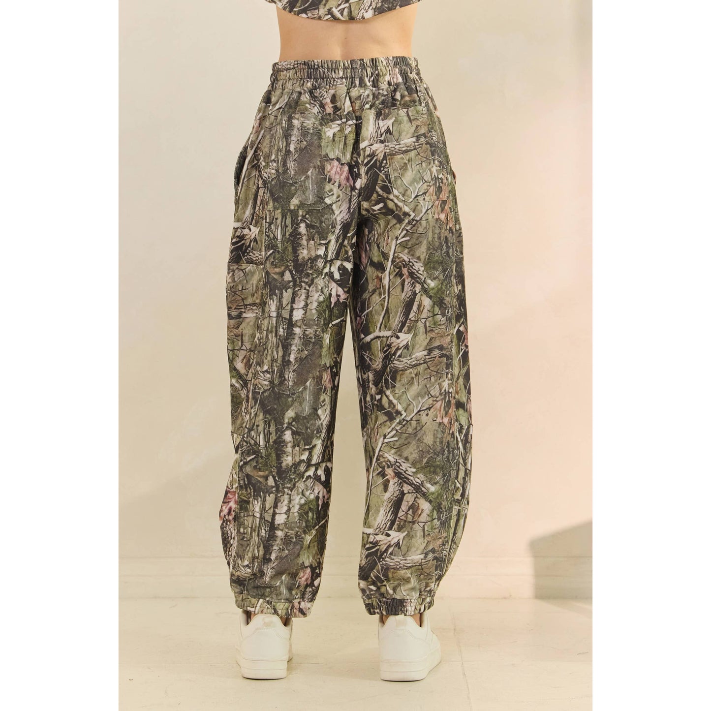 Printed French Terry Pants: Camo B / L