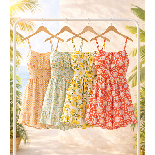 90s Summer Mixed Pattern Romper