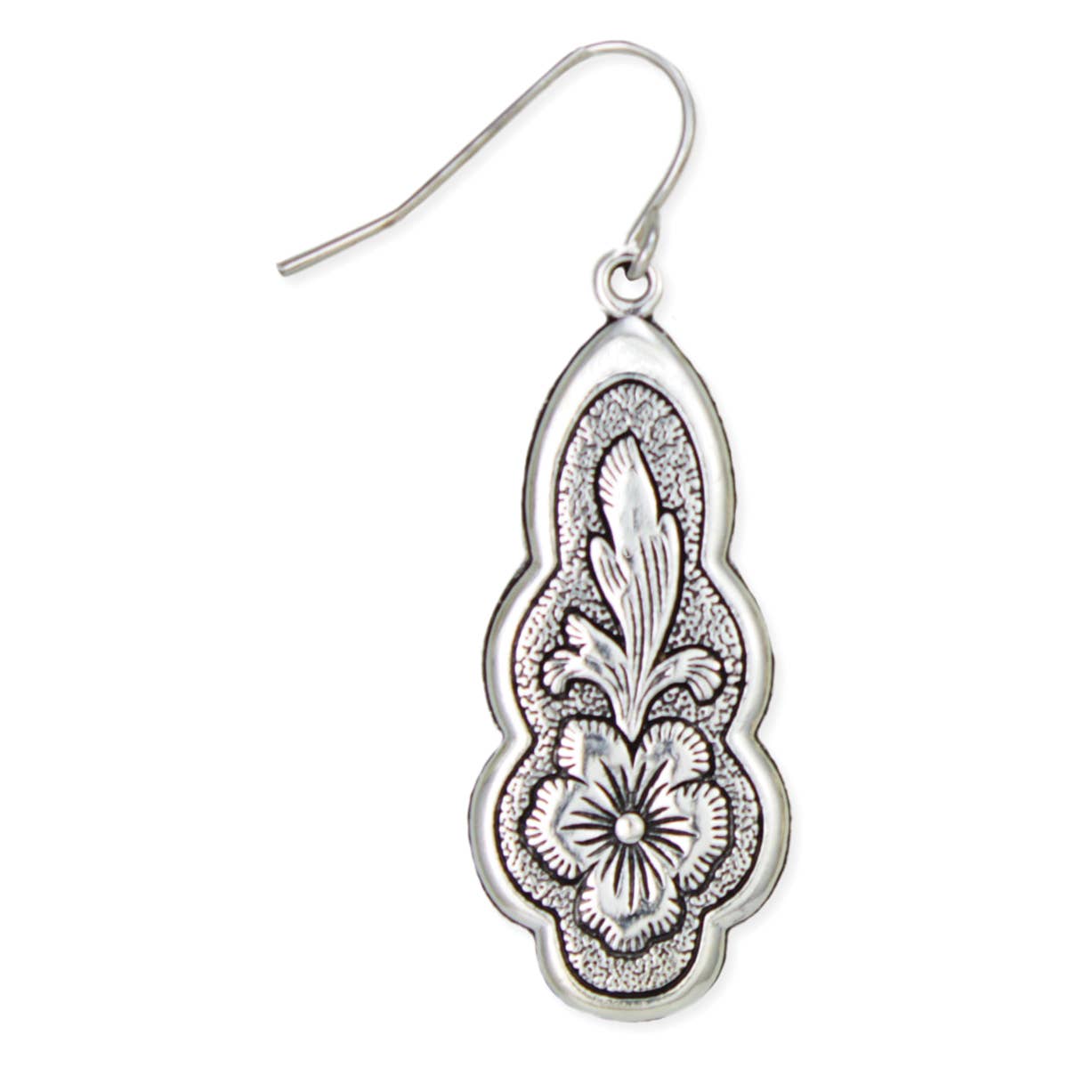 Vintage Flourish Silver Earrings