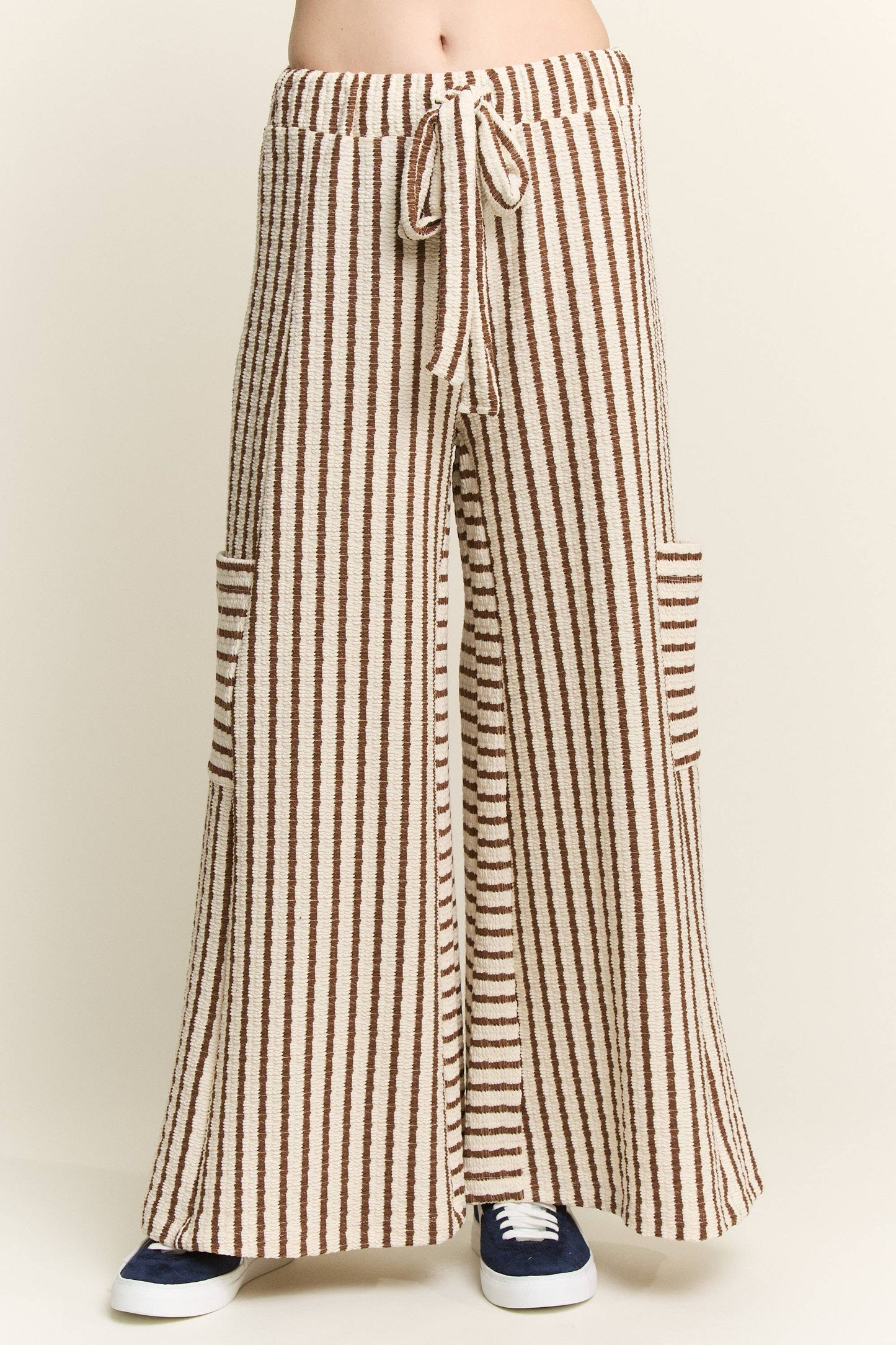 STRIPE WIDE LEG PANTS
