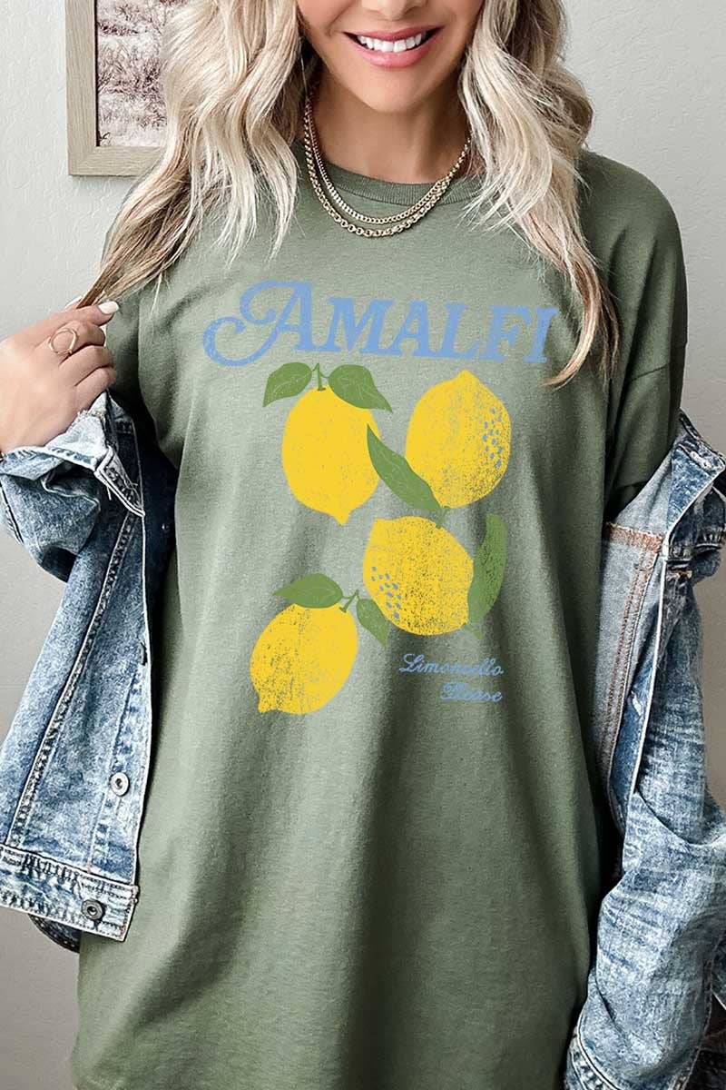 Amalfi Lemon Graphic Heavy Cotton Tee