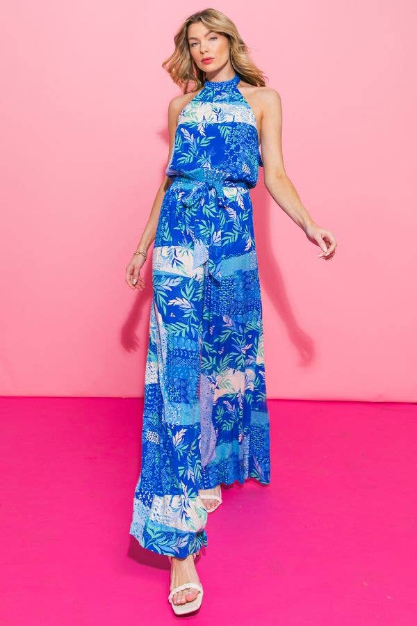Flying Tomato printed woven jumpsuit- Size Large