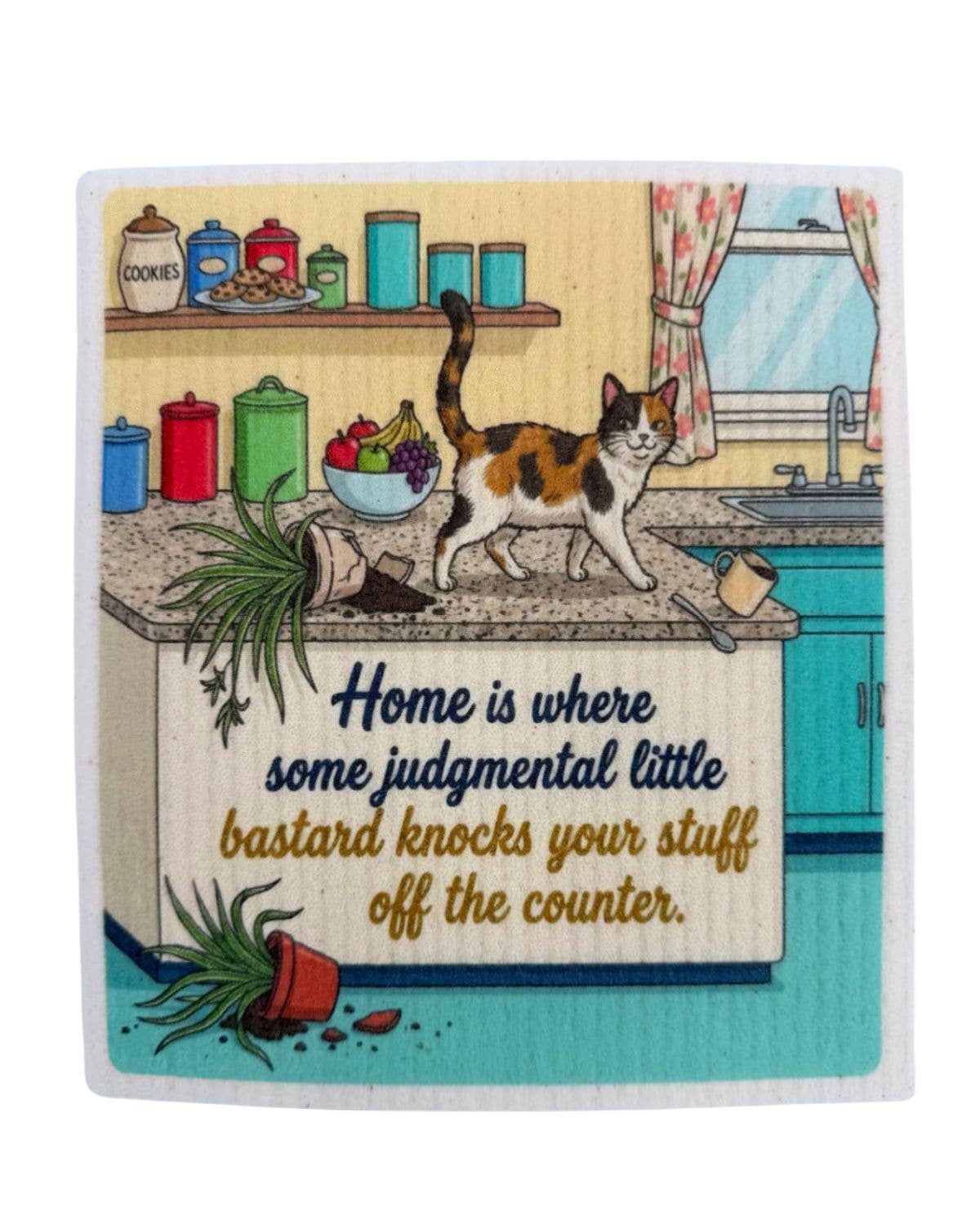 Sassy Cats - Set of 3 - Swedish Dishcloths