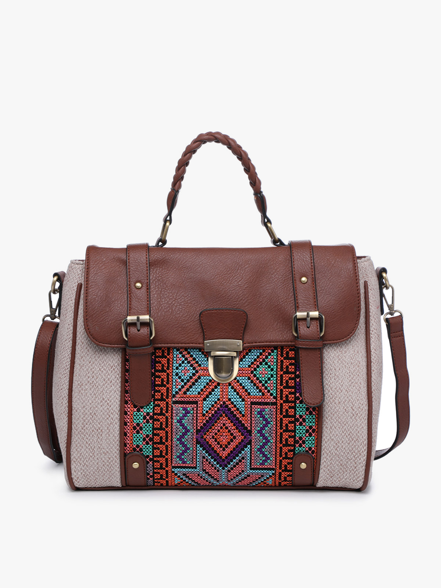 M1944 Harlow Aztec Embroidered Satchel