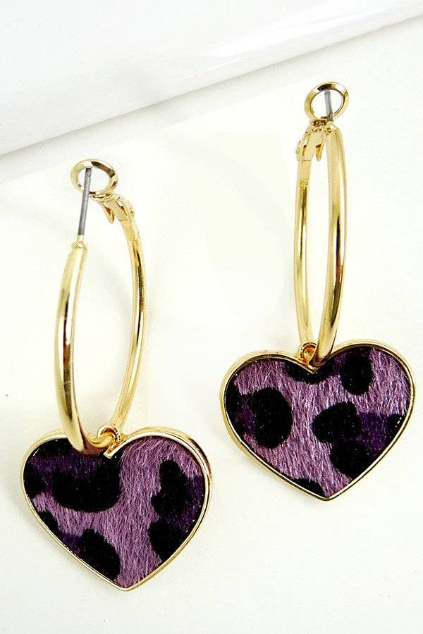 Animal print faux fur earring | 130330929: GOLD