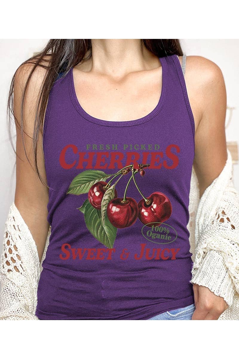 Fresh Picked Cherries Racerback Tank Top