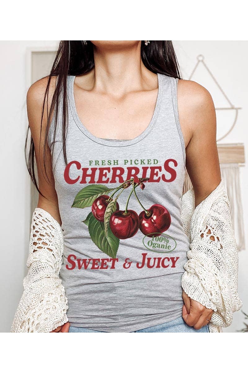 Fresh Picked Cherries Racerback Tank Top