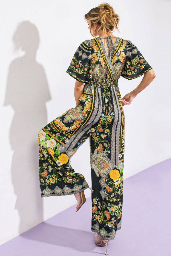 Flying Tomato printed woven jumpsuit