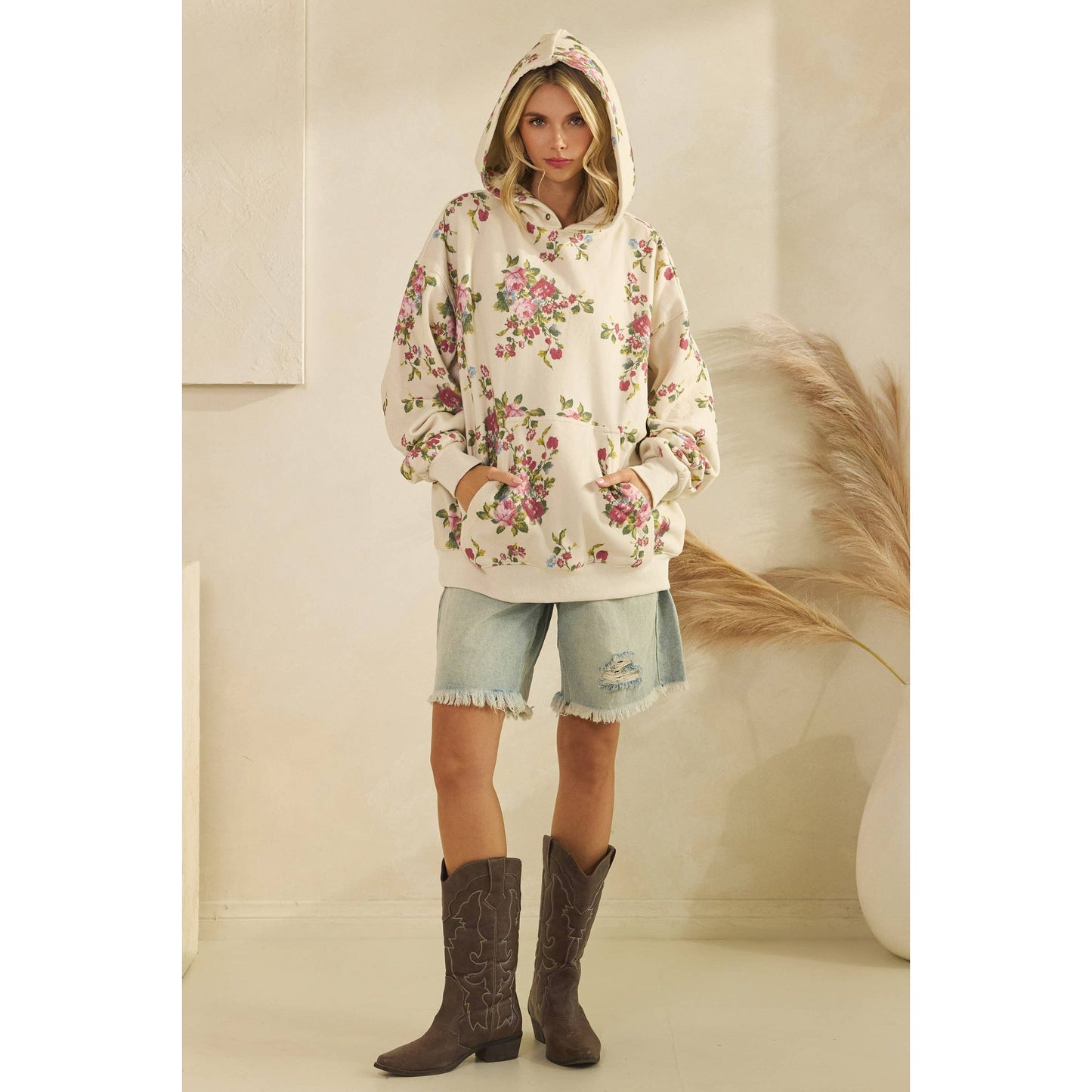 Printed Fleece Hoodie