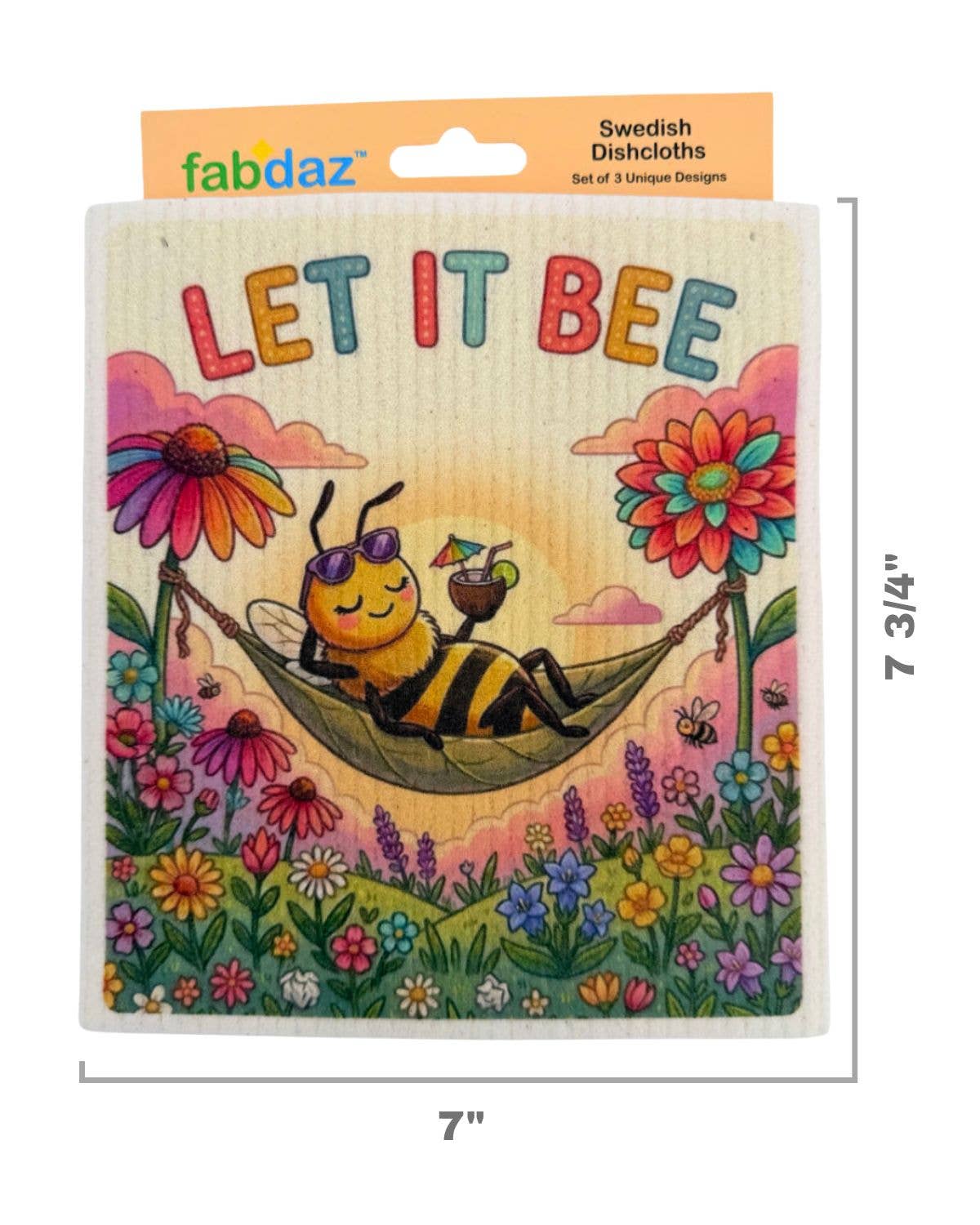 Cute Bee - Set of 3 - Swedish Dishcloths