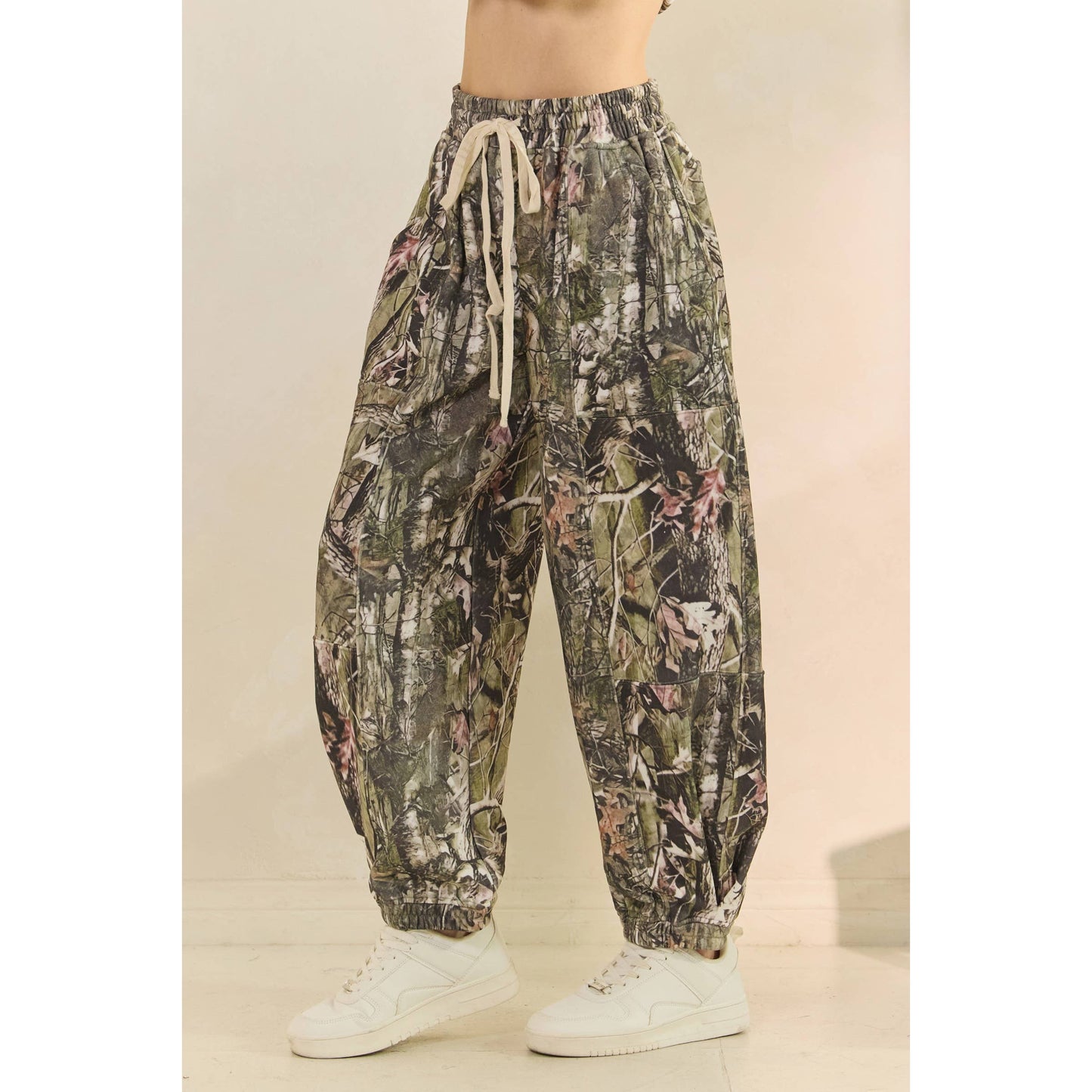 Printed French Terry Pants: Camo B / M