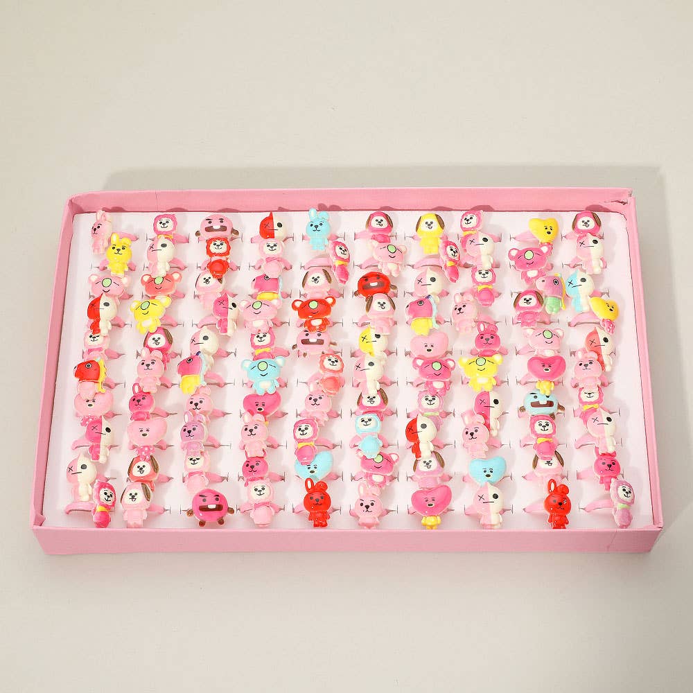 Kids Character Adjustable Rings